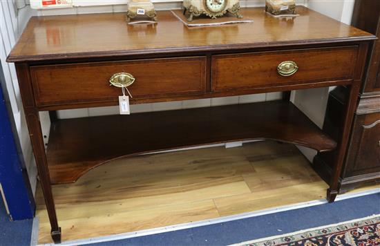 A George III mahogany washstand, 137cm wide